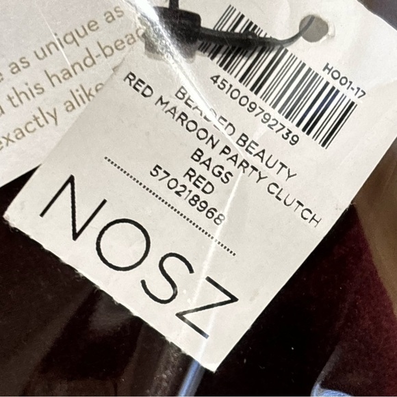 Chico’s New beaded beauty maroon party clutch - Picture 8 of 10